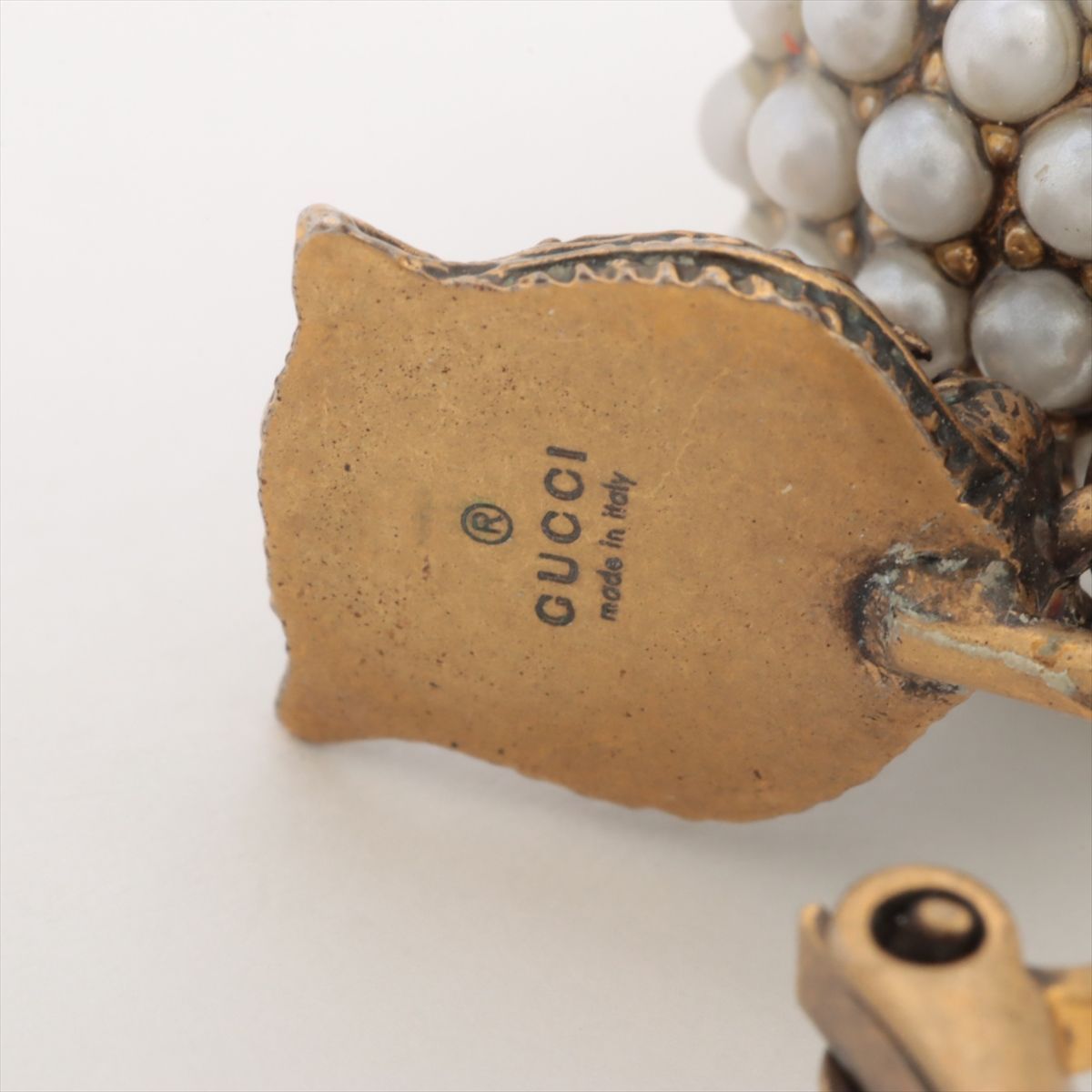 GUCCI グッチ タイガーヘッド イヤリング （両耳用）GP × フェイク