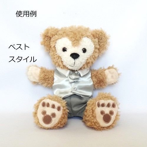 ぬいぐるみ用の服 タキシードMサイズとウェディングドレスセット