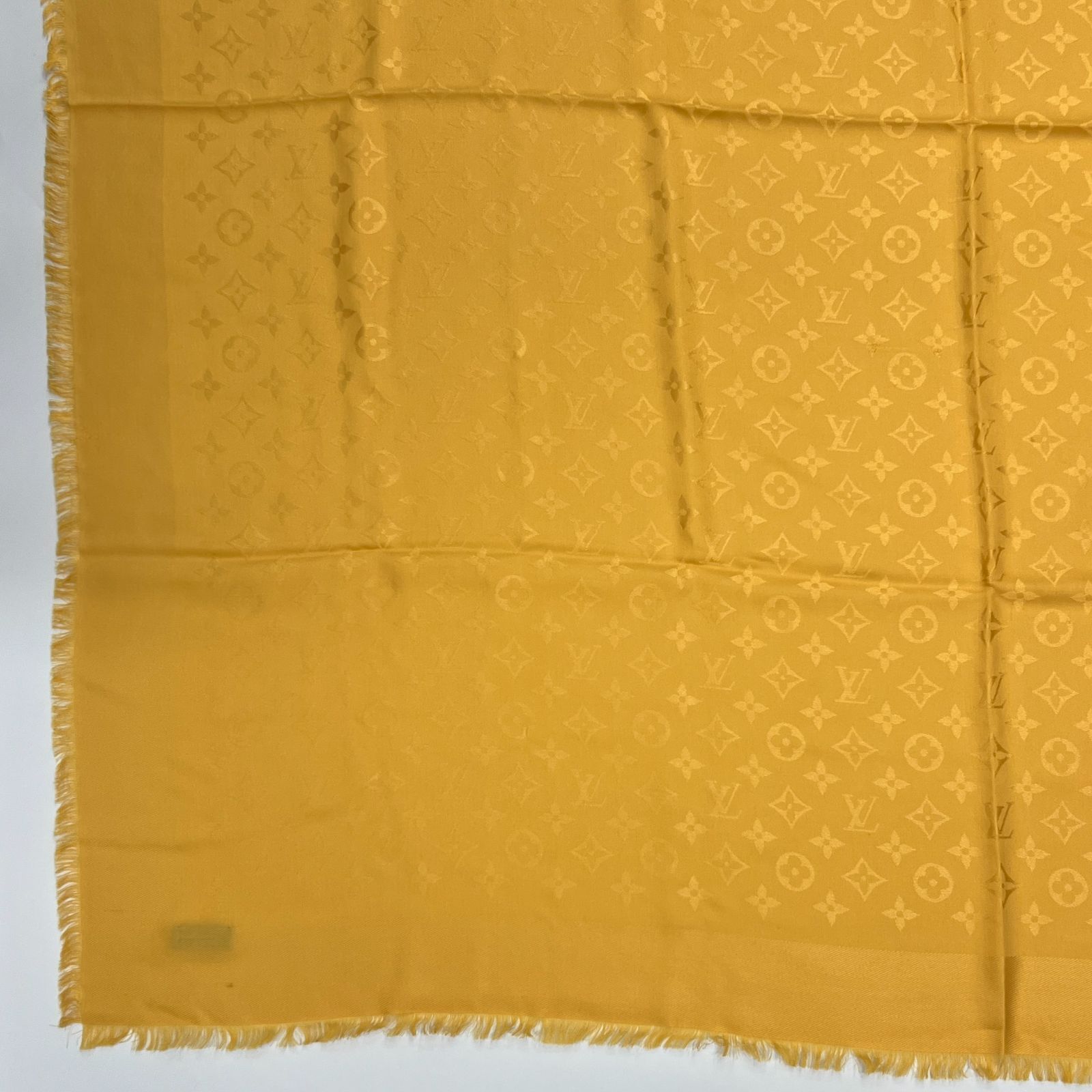 中古】LOUIS VUITTON ルイヴィトン ストール モノグラム シルク ウール  