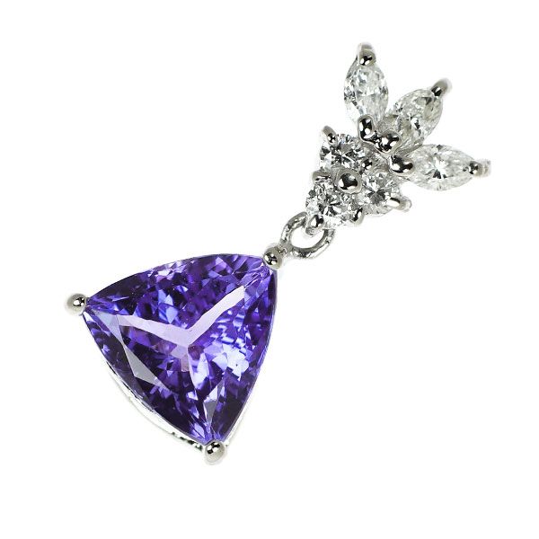 Pt900 タンザナイト ダイヤモンド ペンダントトップ 1.43ct D0