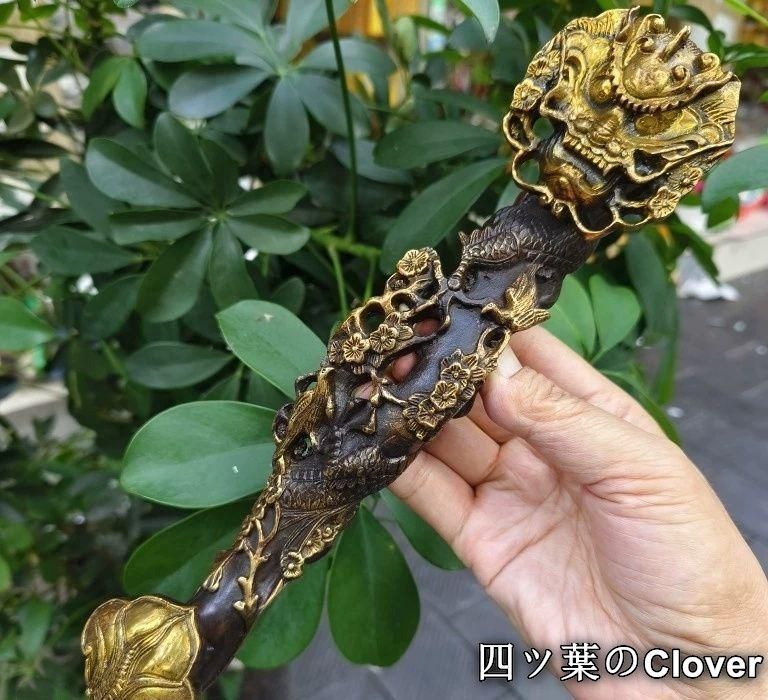 銅 細工 龍如意 開運 風水 招財 置物 工芸品 銅 細工 龍如意 開運 風水 招財 置物 工芸品