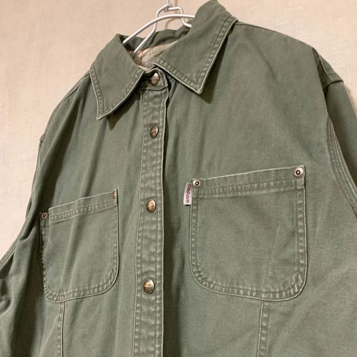 Carhartt モスグリーン デニムジャケット L