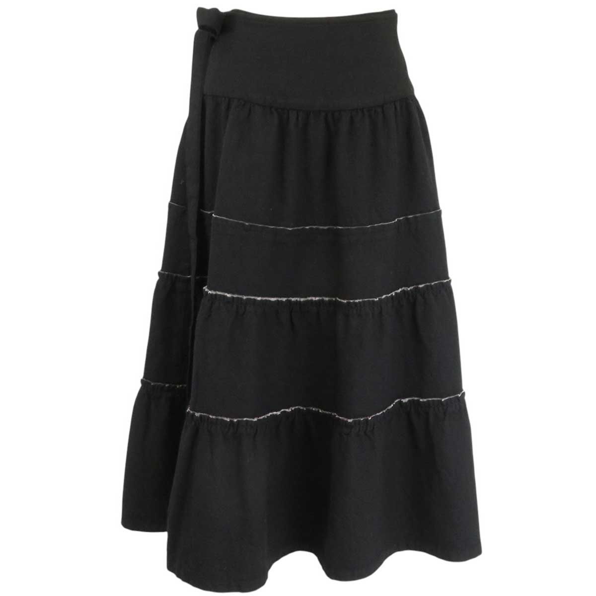 トリココムデギャルソン tricot COMME des GARCONS ウール ラップスカート TR-S029 レディース ブラック tricot COMME des GARCONS アパレル 小物