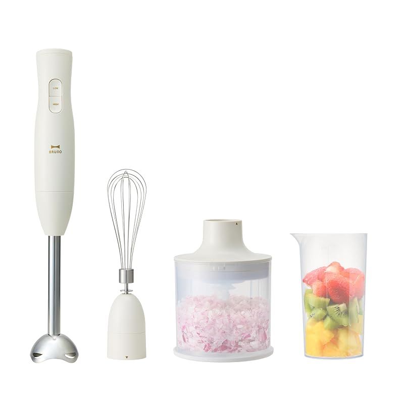 BRUNO ブルーノ マルチスティックブレンダー2 離乳食 1台5役 混ぜる つぶす 刻む 砕く 泡立てる アイボリー ギフト プレゼント お祝い 人気 キッチン家電 ミキサー フードミキサー フードプロセッサー 氷も砕ける 泡立て 泡立て器 洗いやす 1