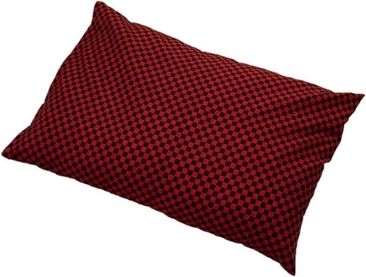 EFFECT 枕 まくら そば殻 そばがら そば枕 そばまくら 市松模様 43 x 63ｃｍ 赤( 市松模様・赤，  43 x 63ｃｍ)