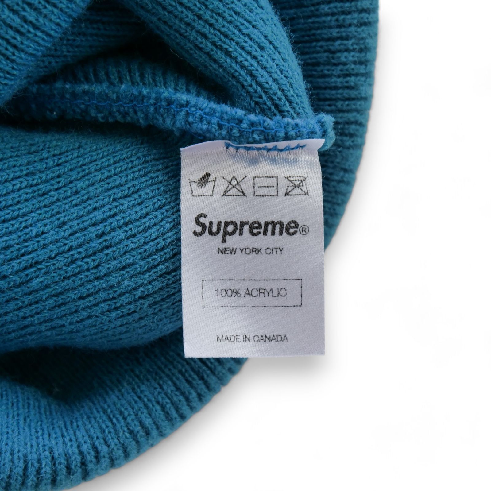 Supreme シュプリーム ビーニー ニットキャップ ターコイズブルー 