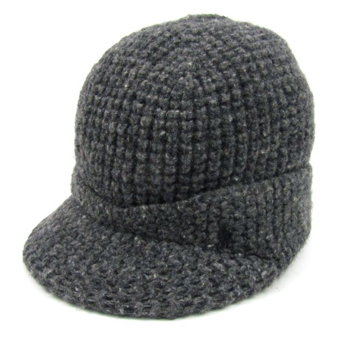 美品ポロラルフローレンツイードウールキャスケットPOLO RalphLauren ポロラルフローレン ニットキャスケット ウール混 帽子 ブランド