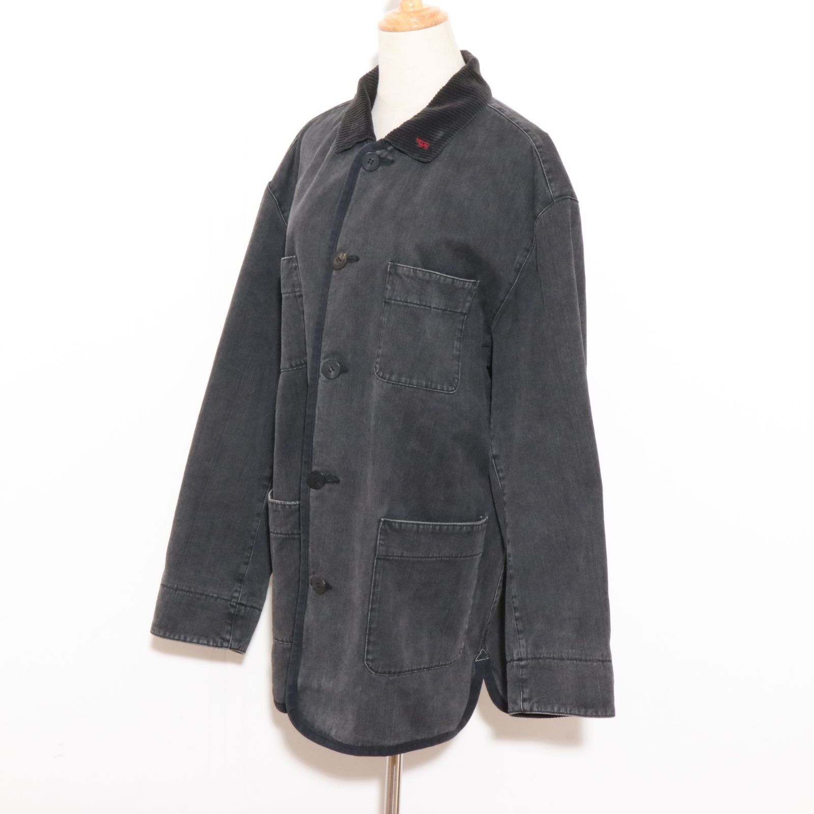 ☆美品☆ PAPAS パパス アウター デニムカバーオール 刺繍 裏地 ☆美品☆ PAPAS パパス アウター デニムカバーオール 刺繍 裏地