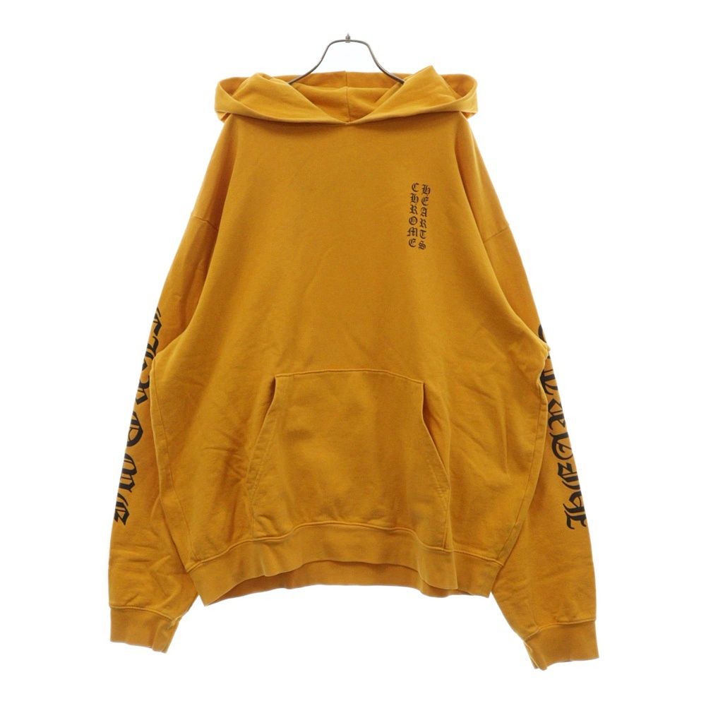 CHROME HEARTS (クロムハーツ) SWTSHRT PLVR アームロゴ スウェットプルオーバーパーカー フーディー マスタード
