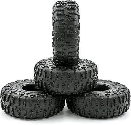 GoolRC 4PCS RCクローラータイヤ、1.9インチゴムタイヤ1/10 Traxxas TRX4 SCX10 90046 90047 CC01 RCロッククローラー用125mmタイヤ交換 Spare parts 4PCS 119mm 1.9インチ ゴムタイヤホイールタイヤ 1⁄10 RC