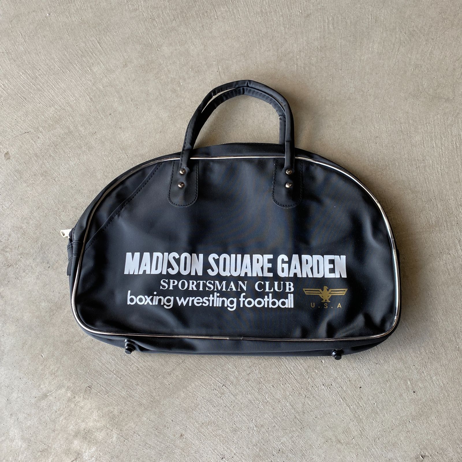 MADISON SQUARE GARDEN マジソンバッグ ブラック 当時物美品 - メルカリ