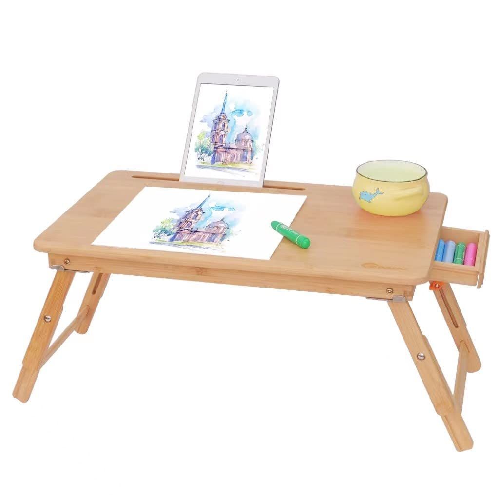 【特価商品】ローテーブル 木製 折り畳み ローテーブル ベッドテーブル 学習机 こども 学習 子供 引き出し付き 子供 お絵描き子ども用テーブル 小さいテーブル テーブル 高さ調整 OIWAI 竹製