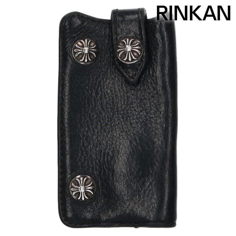 【正規品】Chrome Hearts KEY CASE Crossball クロムハーツ KEY CASE クロスボールボタンレザーキーケース メンズ