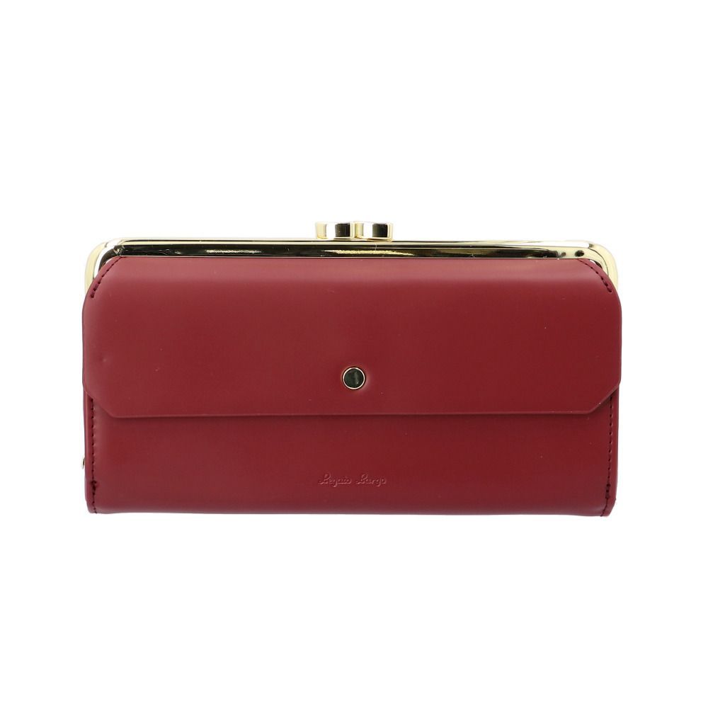 ☆ BD.ボルドー ☆ Legato Largo パウダリーフェイクレザーガマ口長財布 LJ-G1152 レガートラルゴ 財布 LJ-G1152 Legato Largo 長財布 ロングウォレット サイフ さいふ がま口 がまぐち ガマ口 レディース