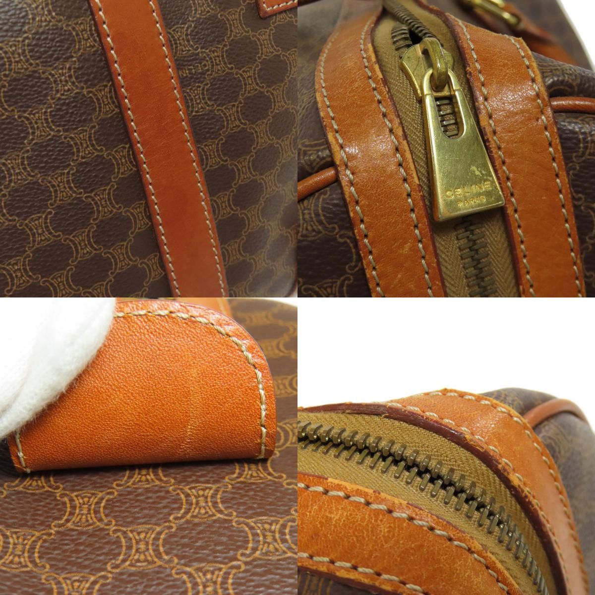 CELINE セリーヌ マカダム柄 ボストンバッグ PVC レディース [中古