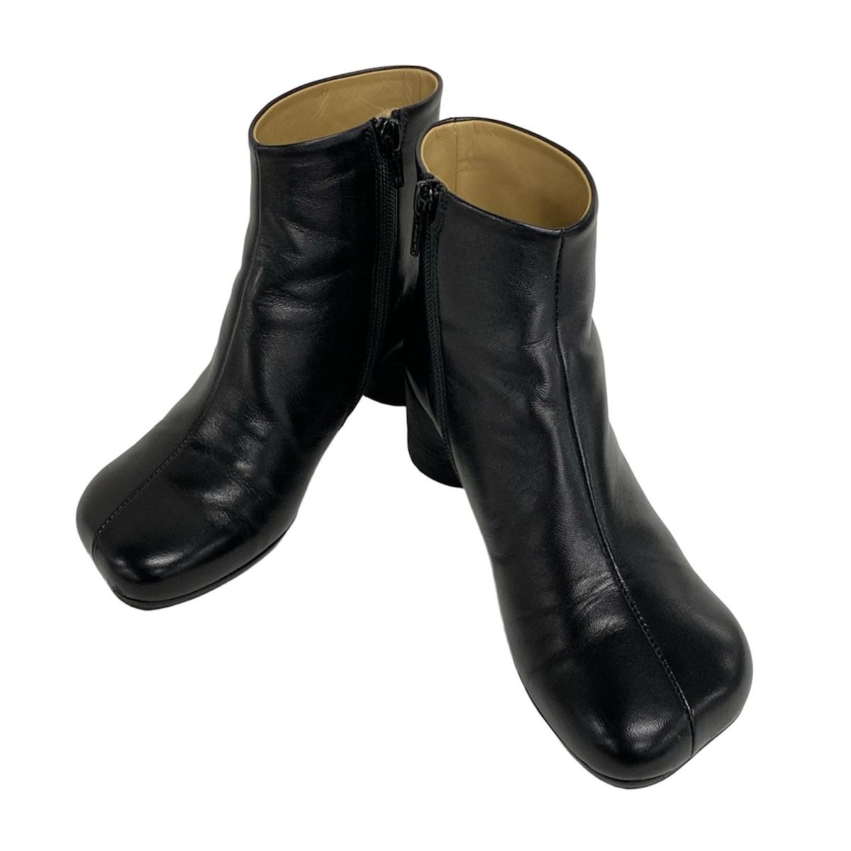 MM6 エムエムシックス ショートブーツ 35 レディース - S59WU0173 黒 アウトソール張替済 レザー