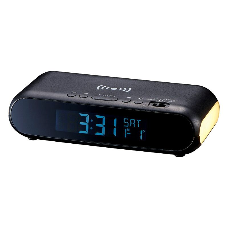 ワイヤレスチャージャークロック(ナイトライト付) (6192)