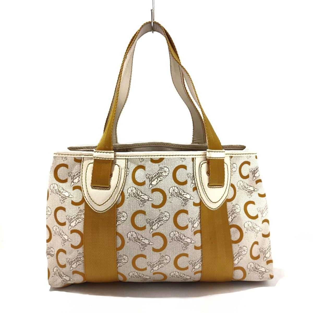 CELINE セリーヌ トートバッグ　肩掛け　マカダム柄 レザー CELINE(セリーヌ) マカダム柄 巾着 トートバッグ 肩掛け
