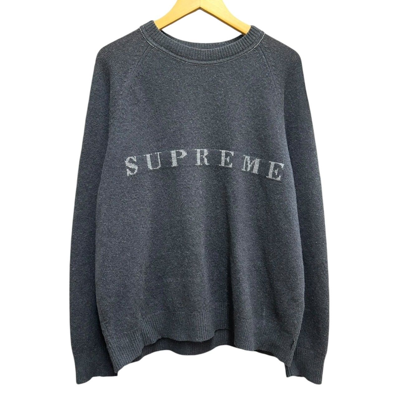 Supreme (シュプリーム) STONE WASHED SWEATER 20AW ストーンウォッシュ セーター ニット ラグラン L  チャコールグレー メンズ/045 - メルカリ