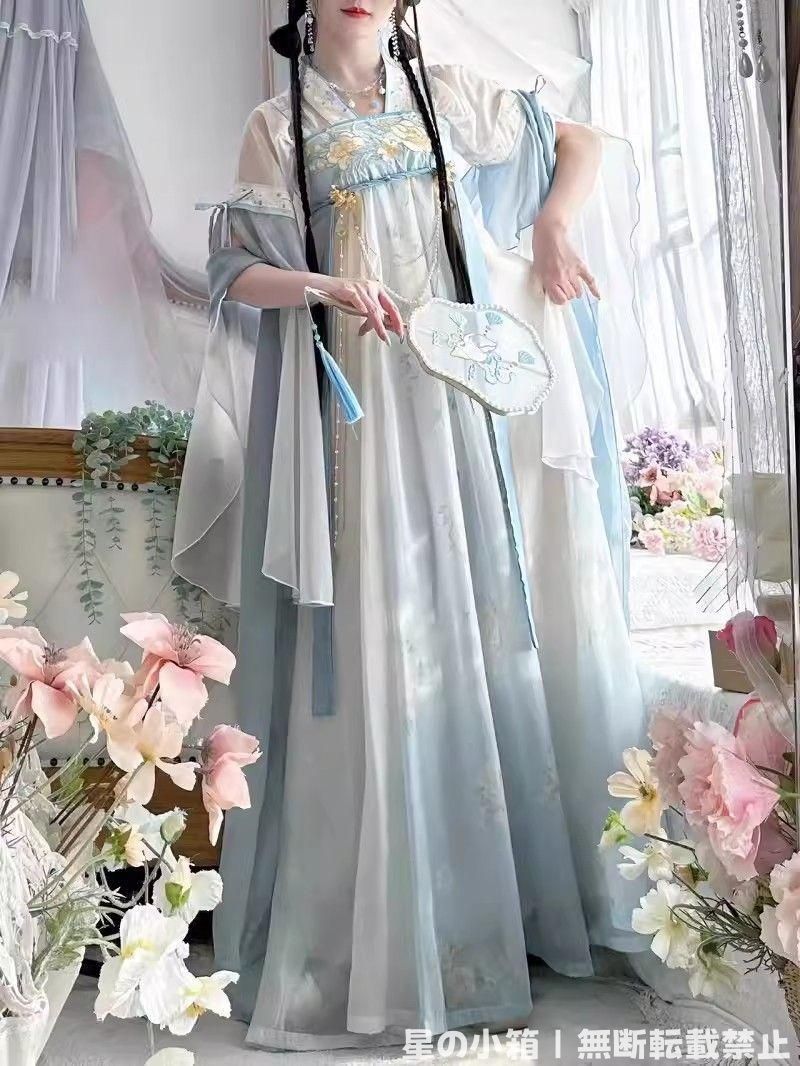 豪華刺繍 漢服 かんふく 古風衣装 レトロ風 中華ロリータ コスプレ ワンピース 唐装 仙女服 中華風 美しい刺繍 撮影会 舞台演出 推し活 仮装 HF-288