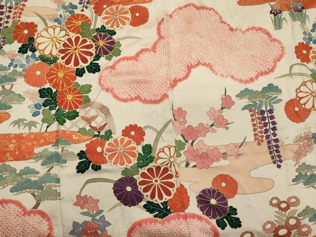 平和屋特選着物■豪華振袖　駒刺繍　菊尽くし　金彩　ｋ635