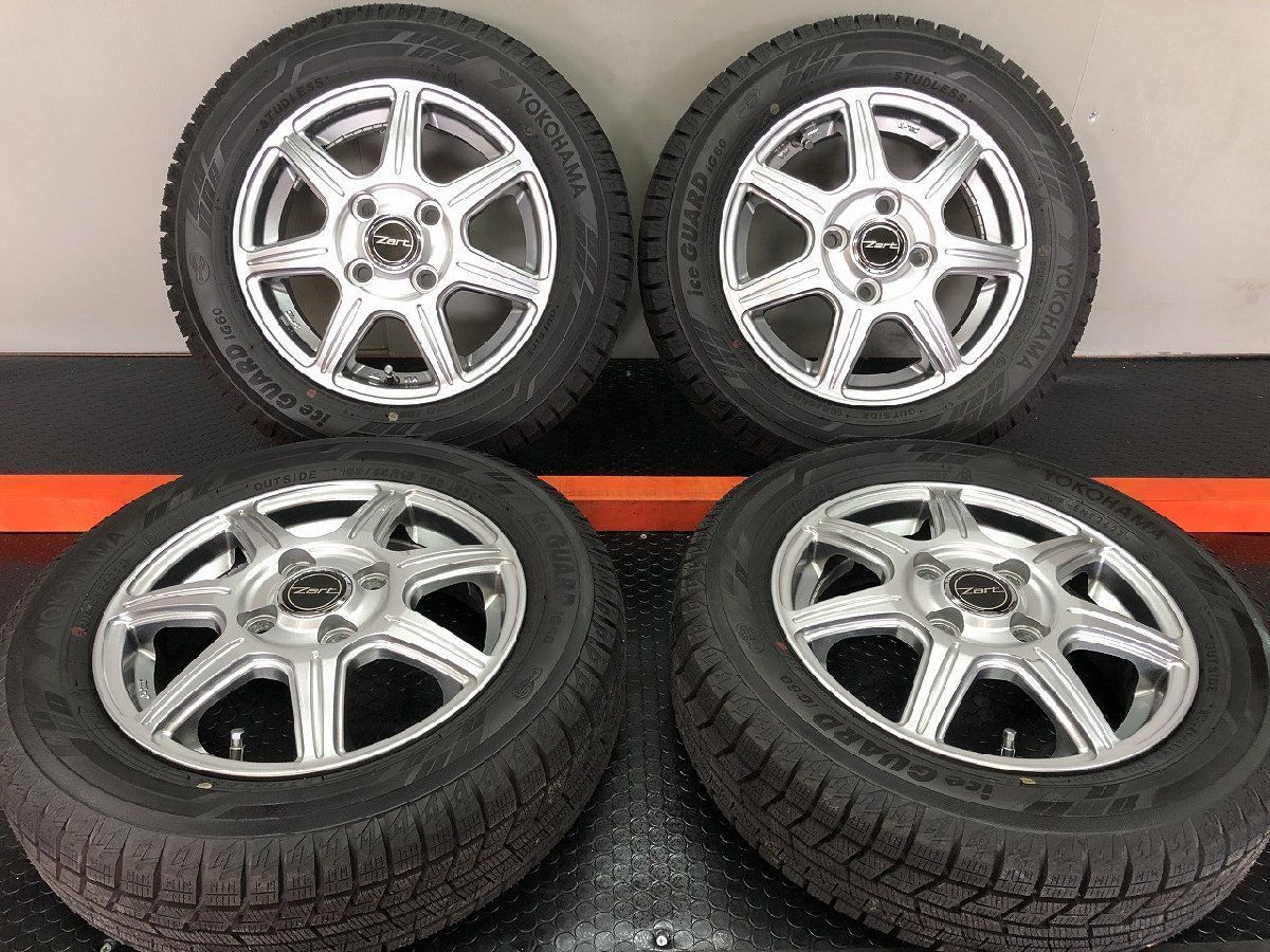 走行短め YOKOHAMA ice GUARD iG60 155 65R13 スタッドレス BS ZART 13インチ 4J4HPCD100 45 23年製 ライフ eKワゴン等 STH004