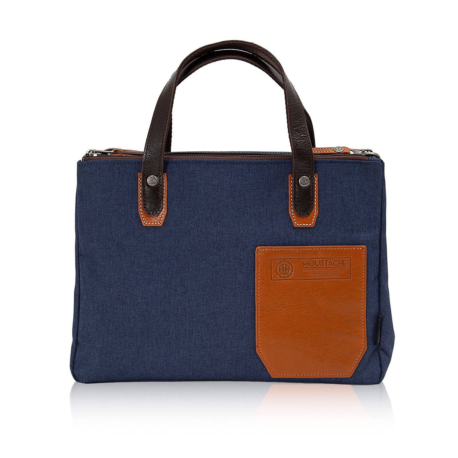 ムスタッシュ トートバッグ ドライビングトート 2WAY ショルダー トート 小さめ BMX-0512 ネイビー