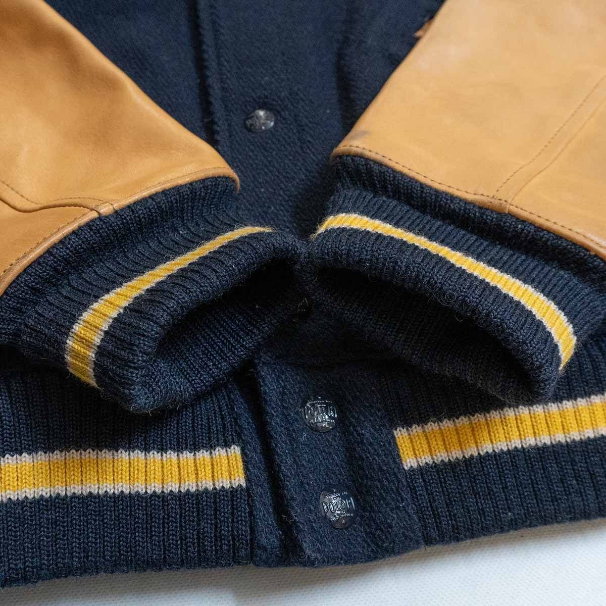 定番人気】POLO RALPH LAUREN 【レザー スリーブ スタジャン】L