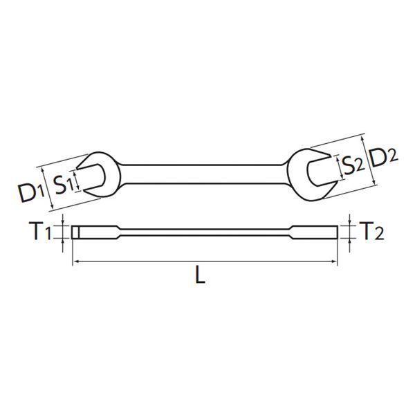 KTC 京都機械工具 スパナ 30X32mm（JAN付） S2-3032-F