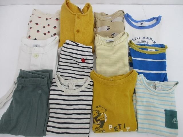 プチバトー PETIT BATEAU 半袖 長袖Tシャツ カーディガン パンツ 11点 12ｍ74cm 18ｍ81cm 24m86cm キッズ