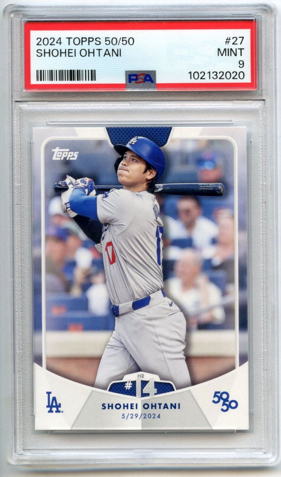 PSA鑑定カード］ PSA9 MINT 大谷翔平 2024 Topps 50/50 #27 HR #14