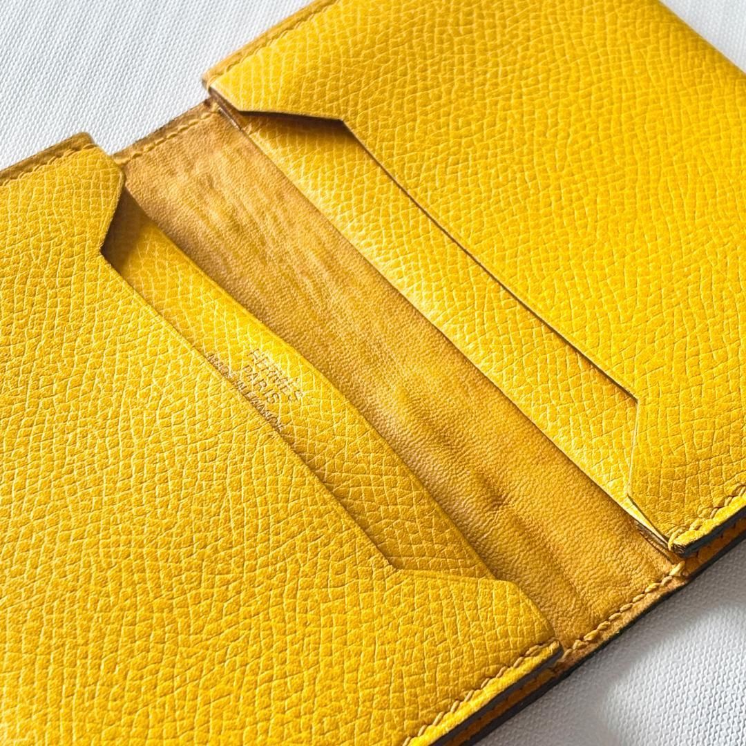 良好 美品『エルメス』べアン ミニ イエロー ゴールド 黄色 カード  