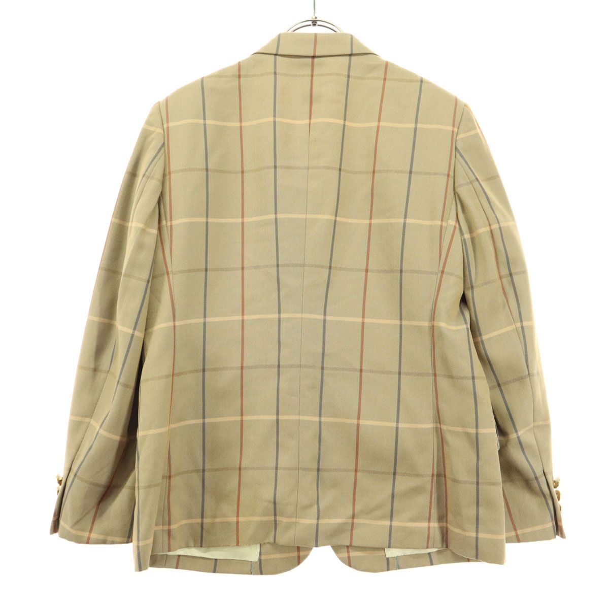 8037. 【レア】BURBERRYS 金ボタン チェック オーバーサイズコート BURBERRY】【トップス】バーバリー『チェック柄長袖シャツ