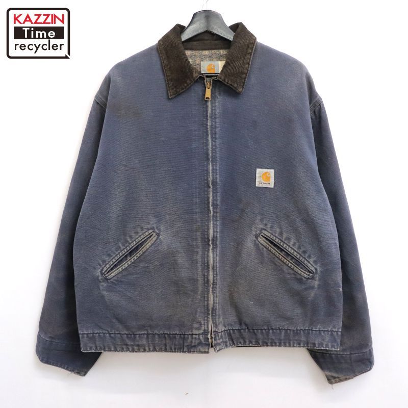 90s カーハート　ダックジャケット　裏地ブランケット 古着 90s Carhartt 裏地 チェック ブランケット CHT