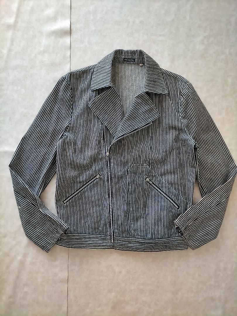 BohemianS Blue ボヘミアンズ ヒッコリーライダースジャケット M 