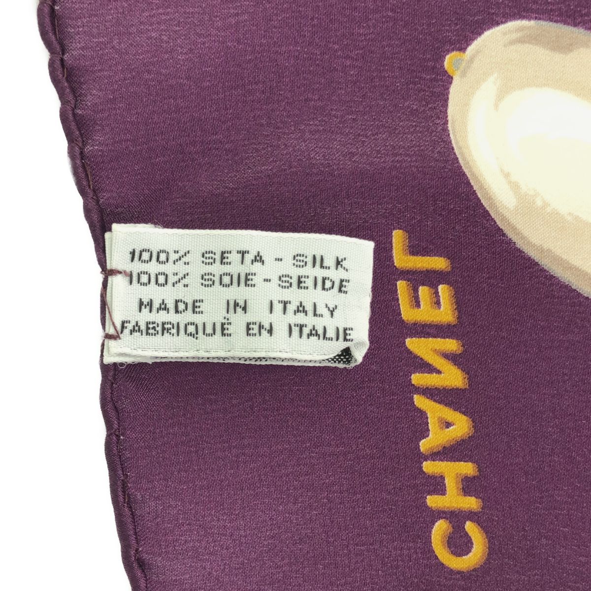 CHANEL シャネル 大判スカーフ グリポア ジュエリー柄 宝石 花
