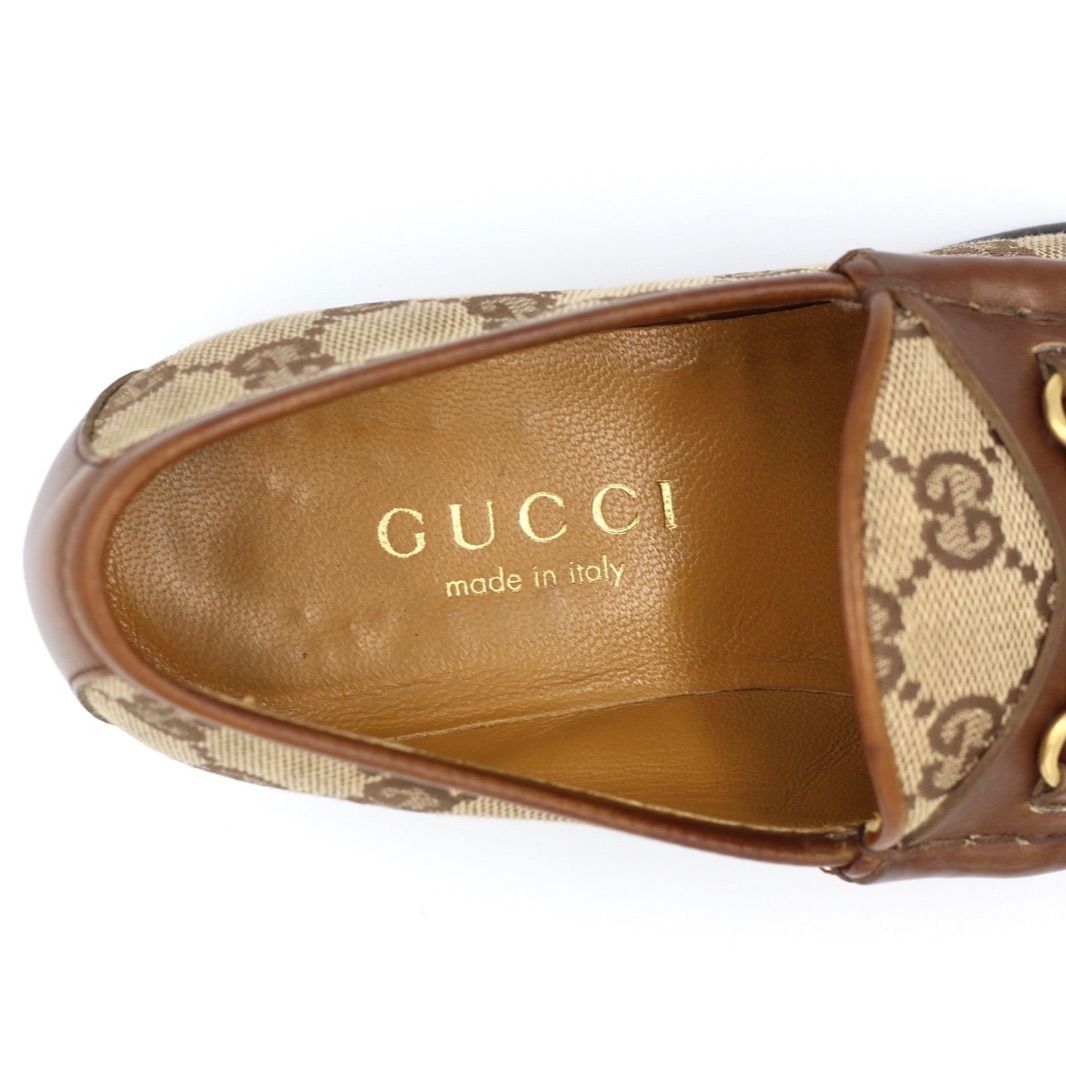 gucci グッチ ggキャンバス ホースビットローファー - メルカリ