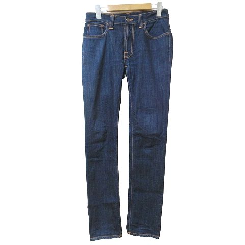 ヌーディージーンズ nudie jeans デニム パンツ スリム ジーンズ ホワイトステッチ オーガニックコットン W31 L32 M相当  インディゴ ネイビー □SM3 X - メルカリ