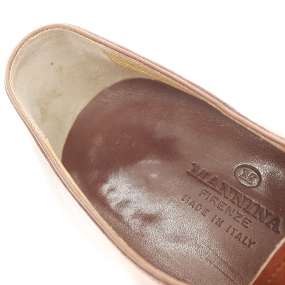 マンニーナ MANNINA ストレートチップ ドレスシューズ ブラウン サイズ40.5 メンズ