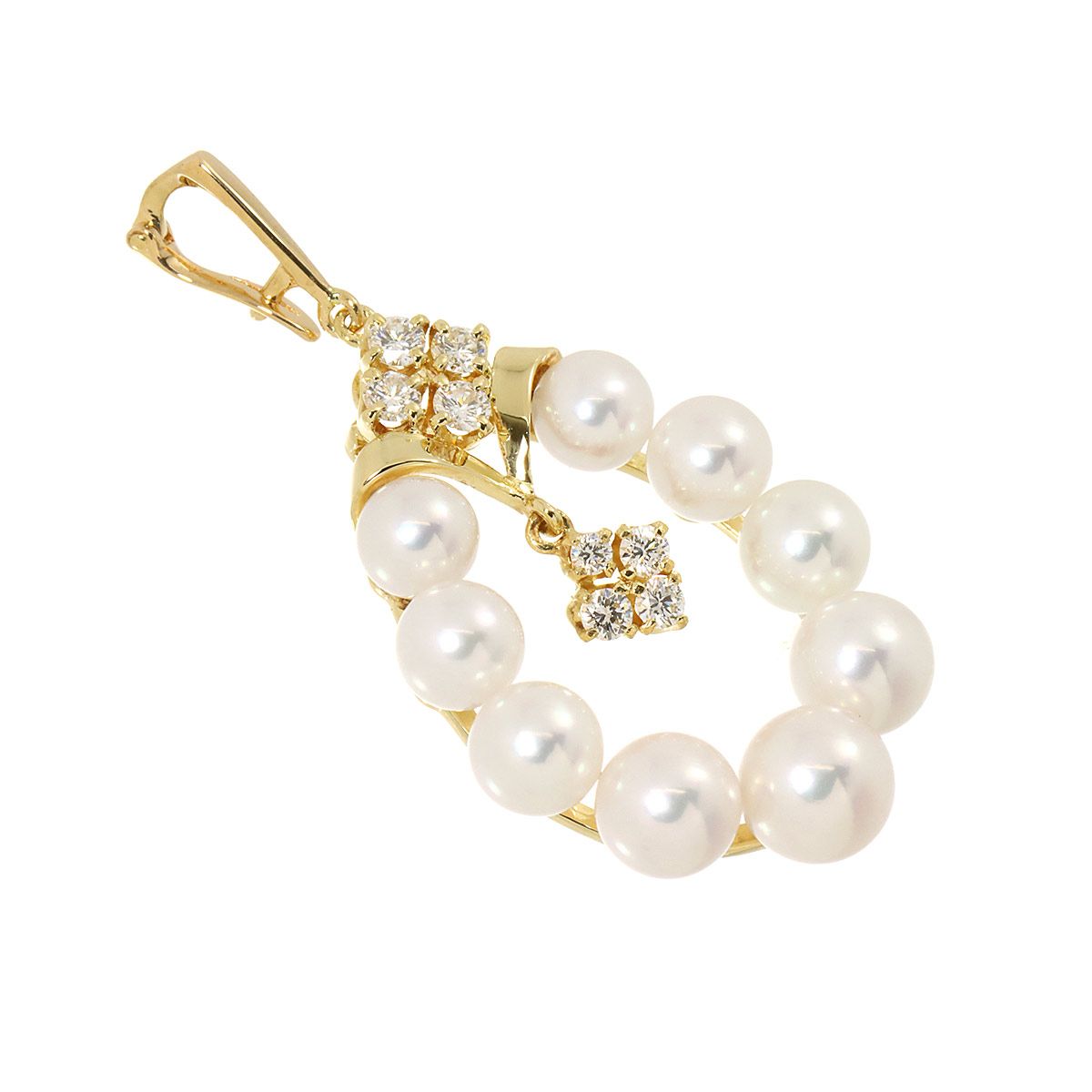 アコヤ真珠　ダイア　ペンダントトップ あこや真珠 ペンダント P-16379-18KYG|ペンダント/Other|TASAKI