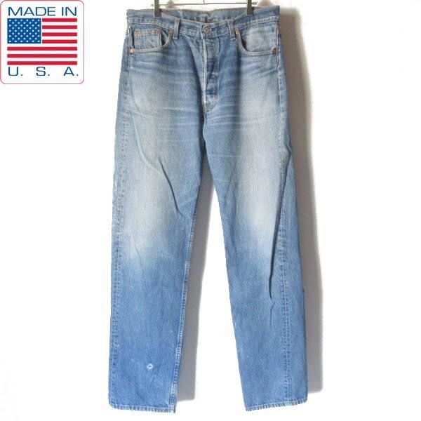 1992年製 USA製 リーバイス 501 激ヒゲ ジーンズ 実寸W35 L35  美アタリ 90s デニム ジーパン アメリカ製 ビンテージ D151-21-0019ZVN