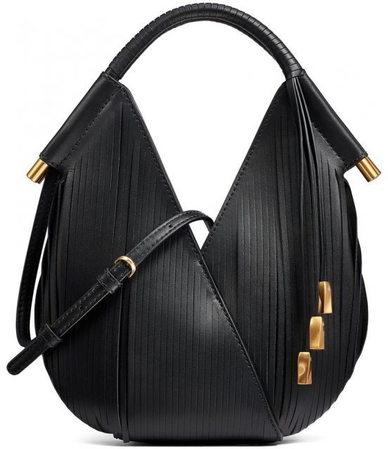 【送料無料】 ダナキャラン レディース ショルダーバッグ バッグ Baldwin Laser Cut Micro Leather Shoulder Bag Black