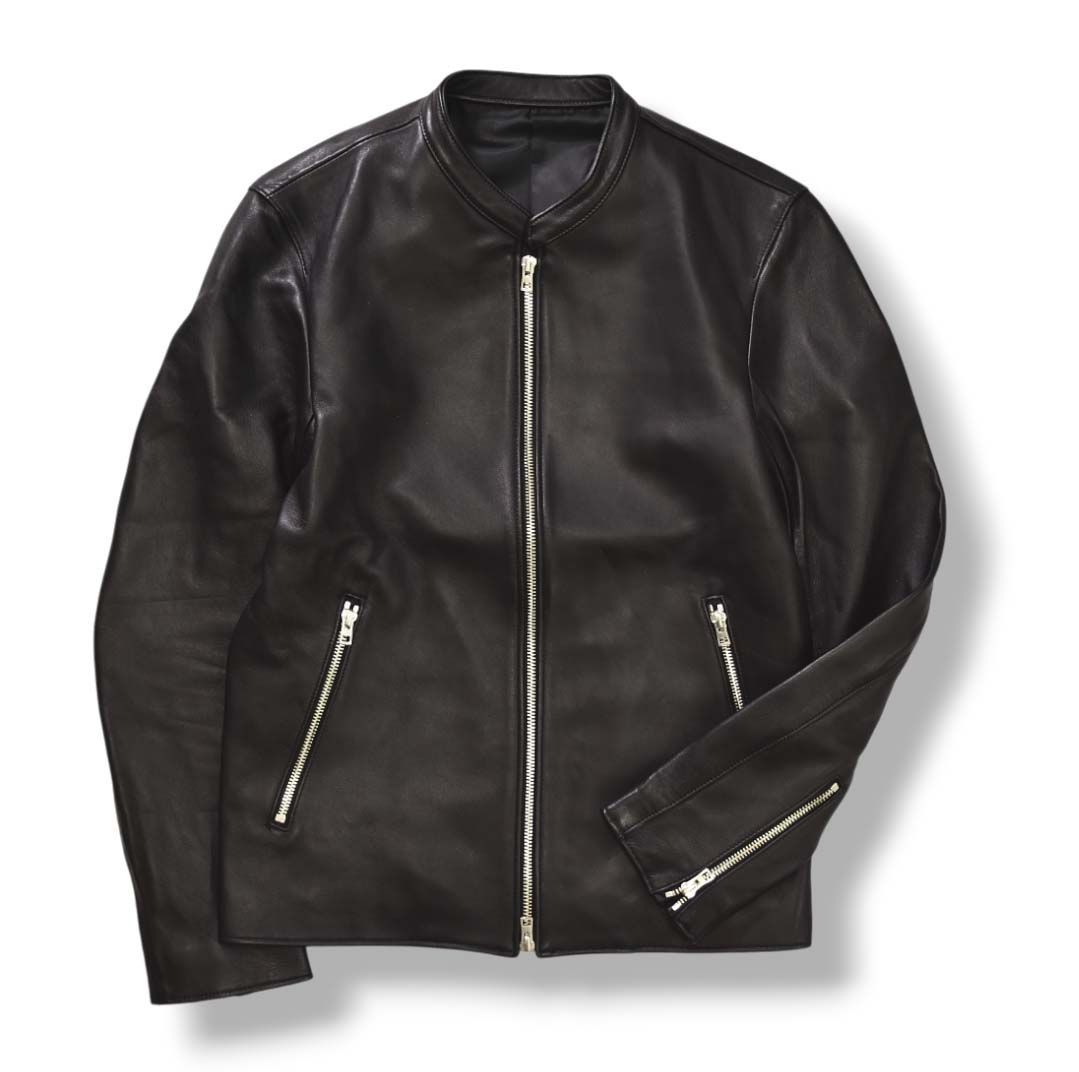 美品】 18SS 日本製 リドム LIDNM ラムレザー 羊革 シングル 