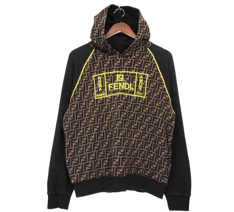 フェンディ FENDI 【 FY0991 A87E 】 ズッカ柄 総柄 フーディ パーカー　w22409