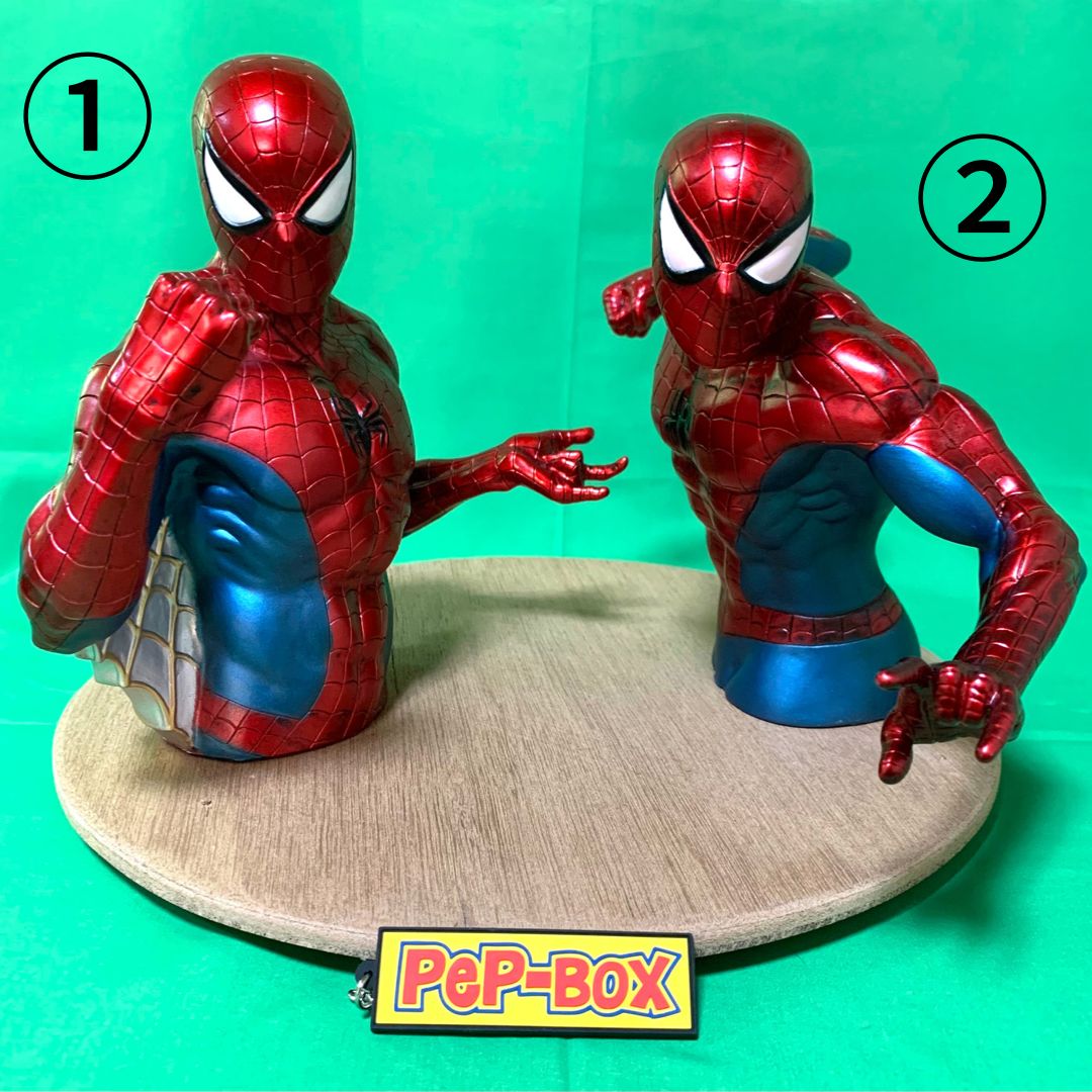 どちらか1種】スパイダーマン メタリック塗装ver バストバンク 貯金箱