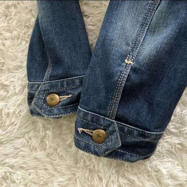 美品！BURBERRY バーバリー デニムワンピース ノバチェック 金ボタン