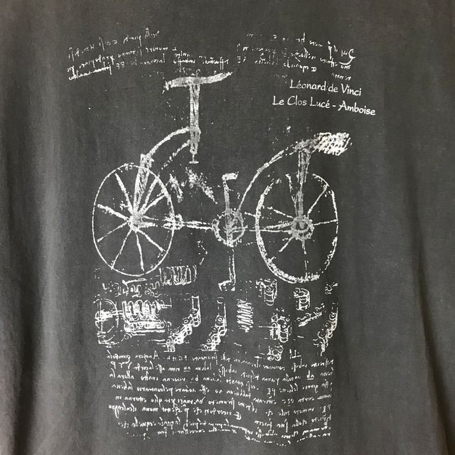 90s VINTAGE EURO Leonardo da Vinci 自転車の原型 プリント