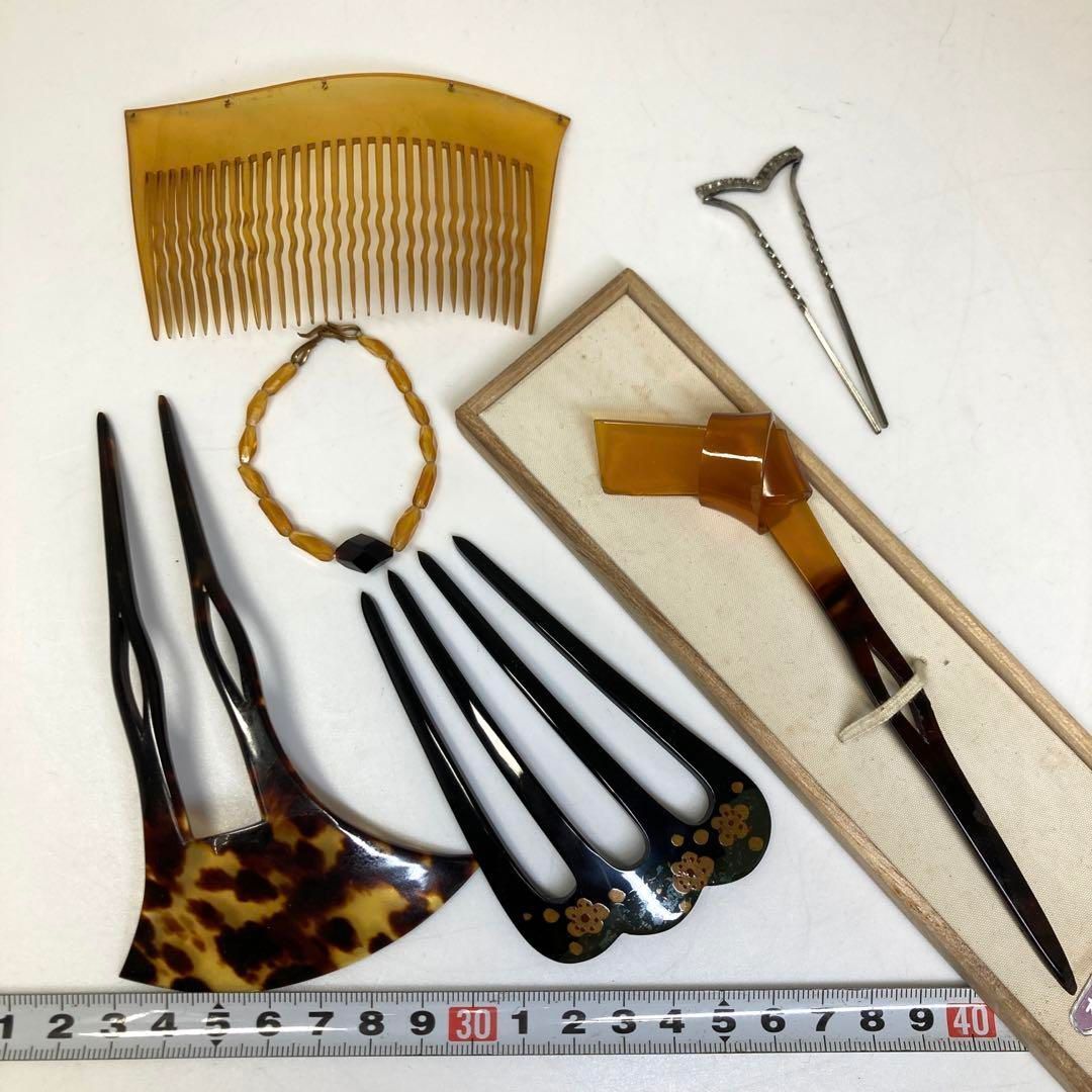 本鼈甲 くし 簪等 6点 タトチ 東さ6-0627ア⑲