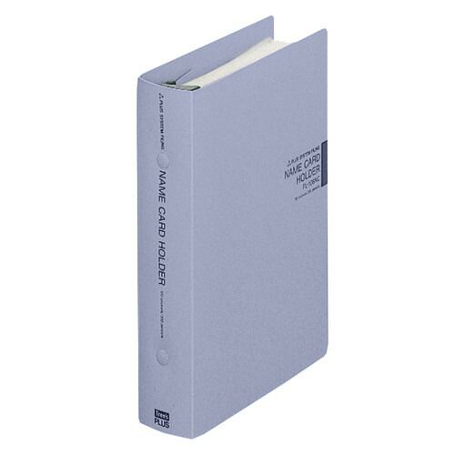 まとめ買い プラス 名刺ホルダー 溶着タイプ バイブルサイズ 300名用 ブルー FL-108NC BL 3冊セット
