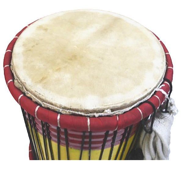 ジャンベ　木製　民族楽器 展示品) ジャンベ 打楽器 民族楽器 木目 天面直径約35cm×高さ約61cm